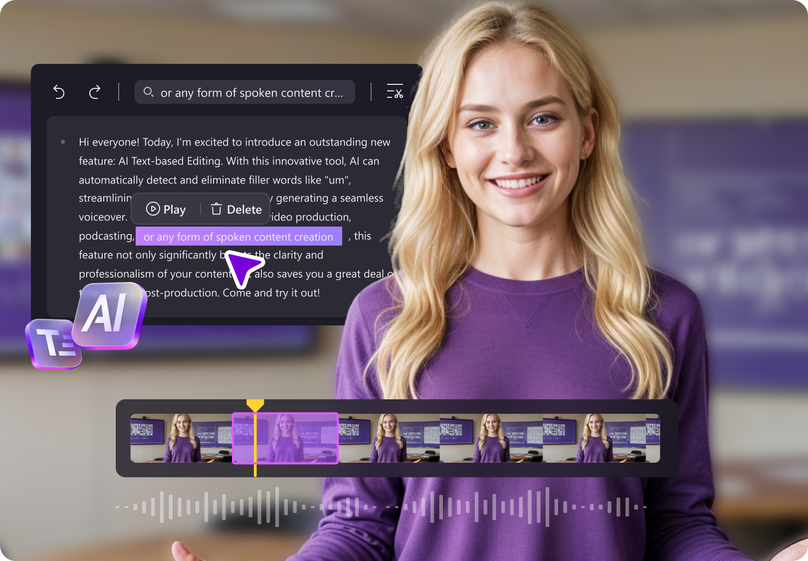 Textbasierte Videobearbeitung