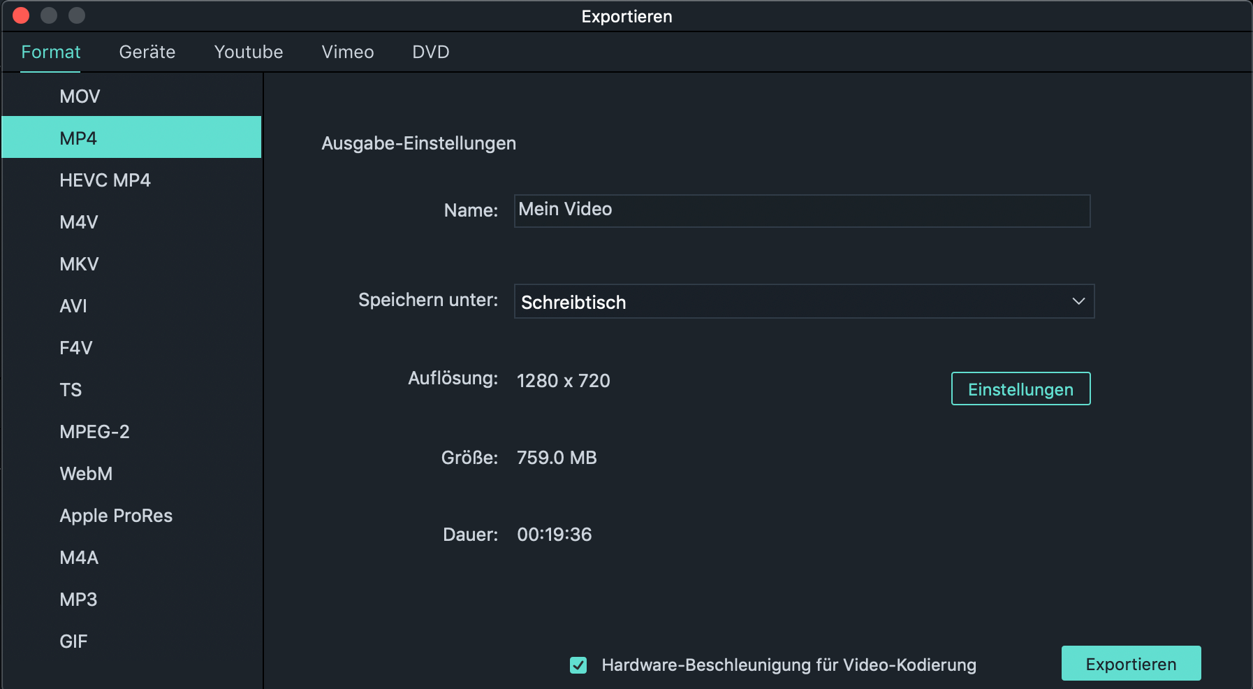 export picture in picture effect