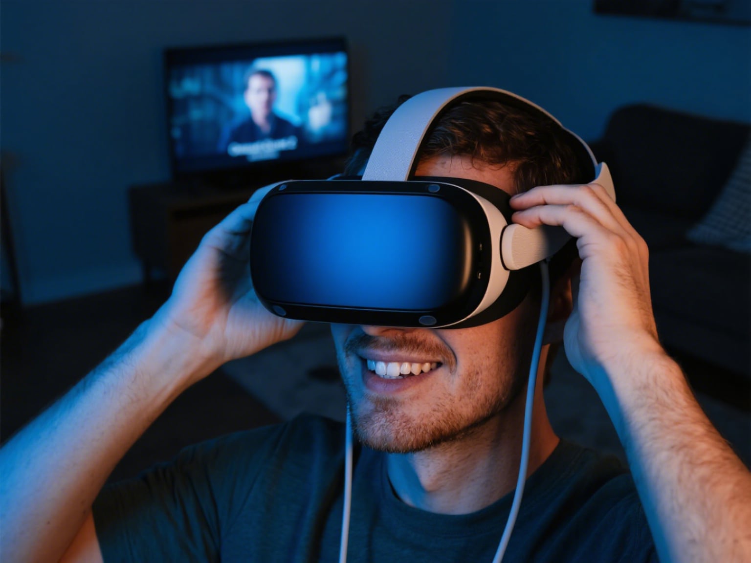 Setzen Sie Ihr Oculus Quest Headset auf und genießen Sie den Film!