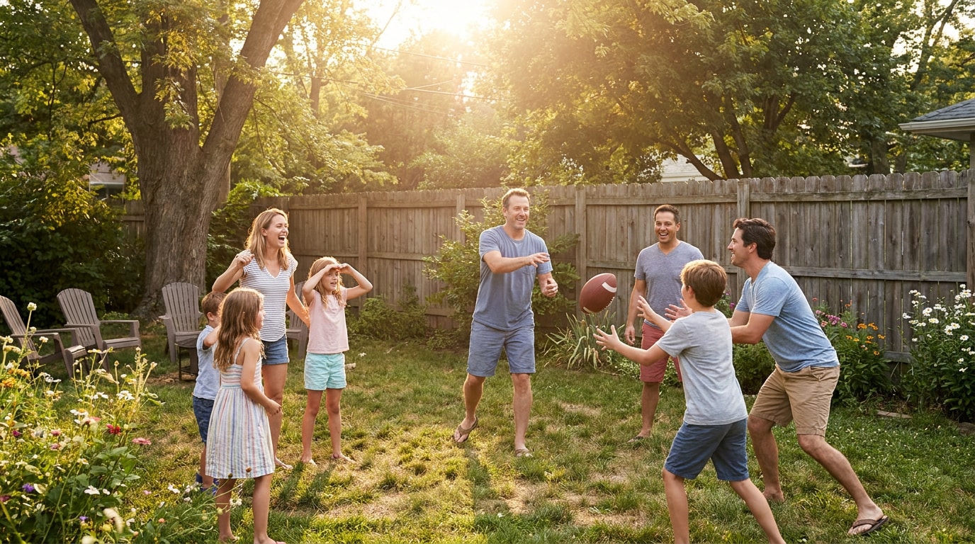 Bildplatzhalter für Backyard-Football im Sommergarten