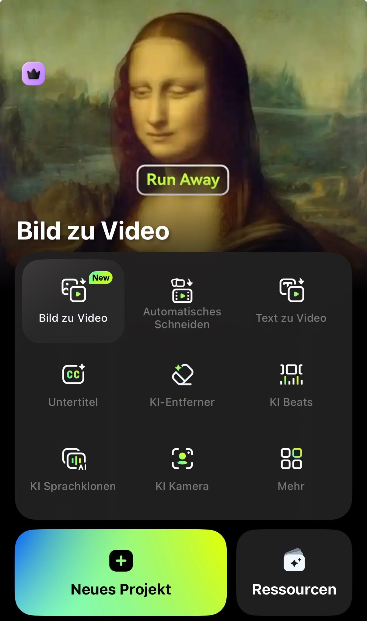 filmora gesichtsfilter app - bild zu video