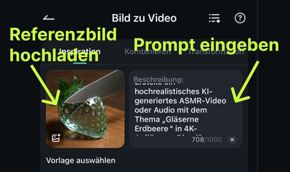 asmr selber machen - prompt eingeben