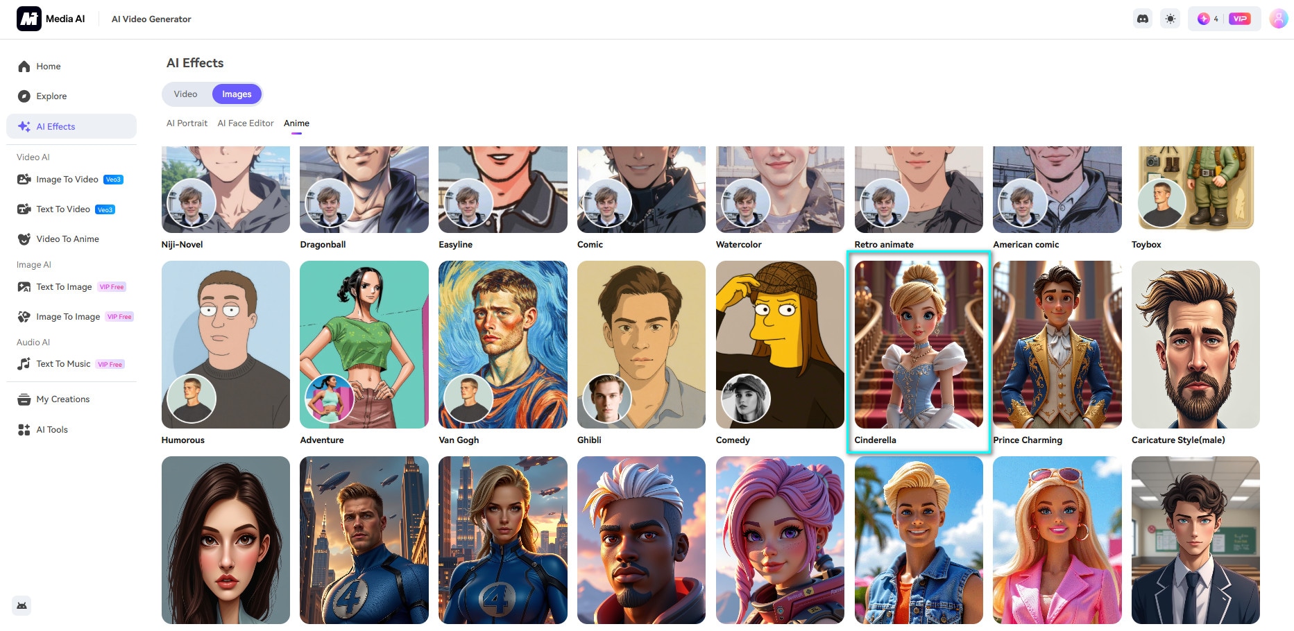 Bild in Disney umwandeln online 01