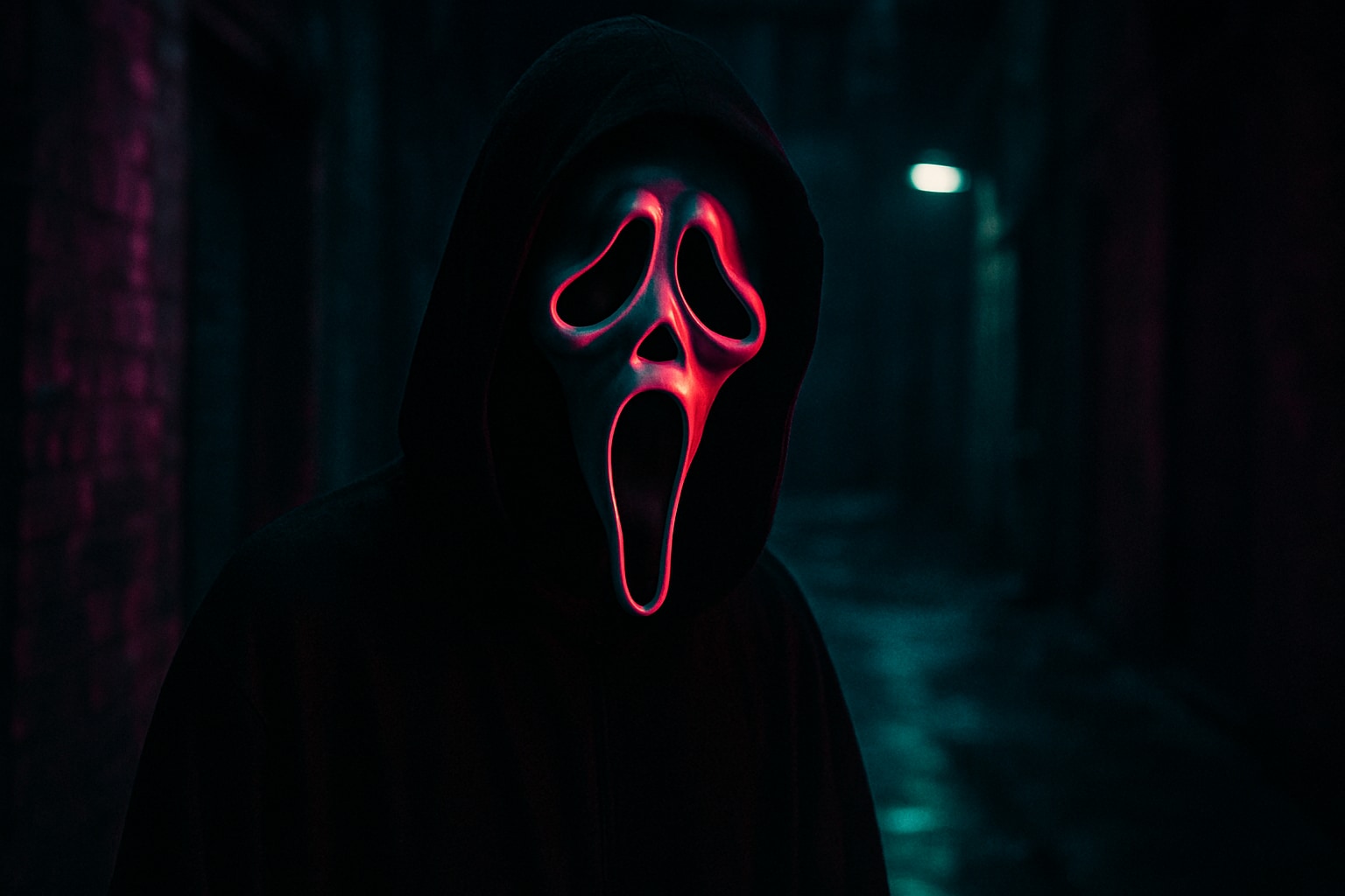 gruselige halloween bild von ghostface