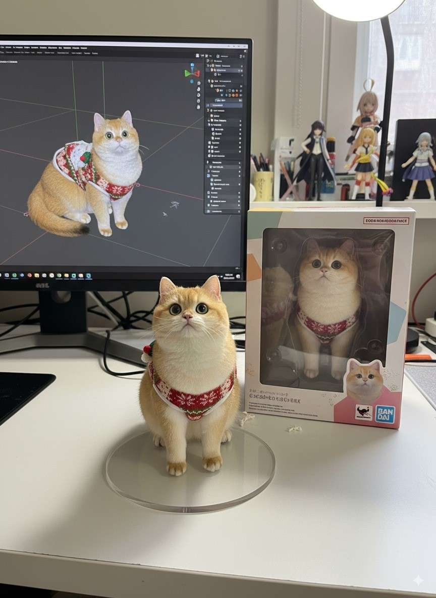 ki katze sammelfigur mit nano banana erstellen