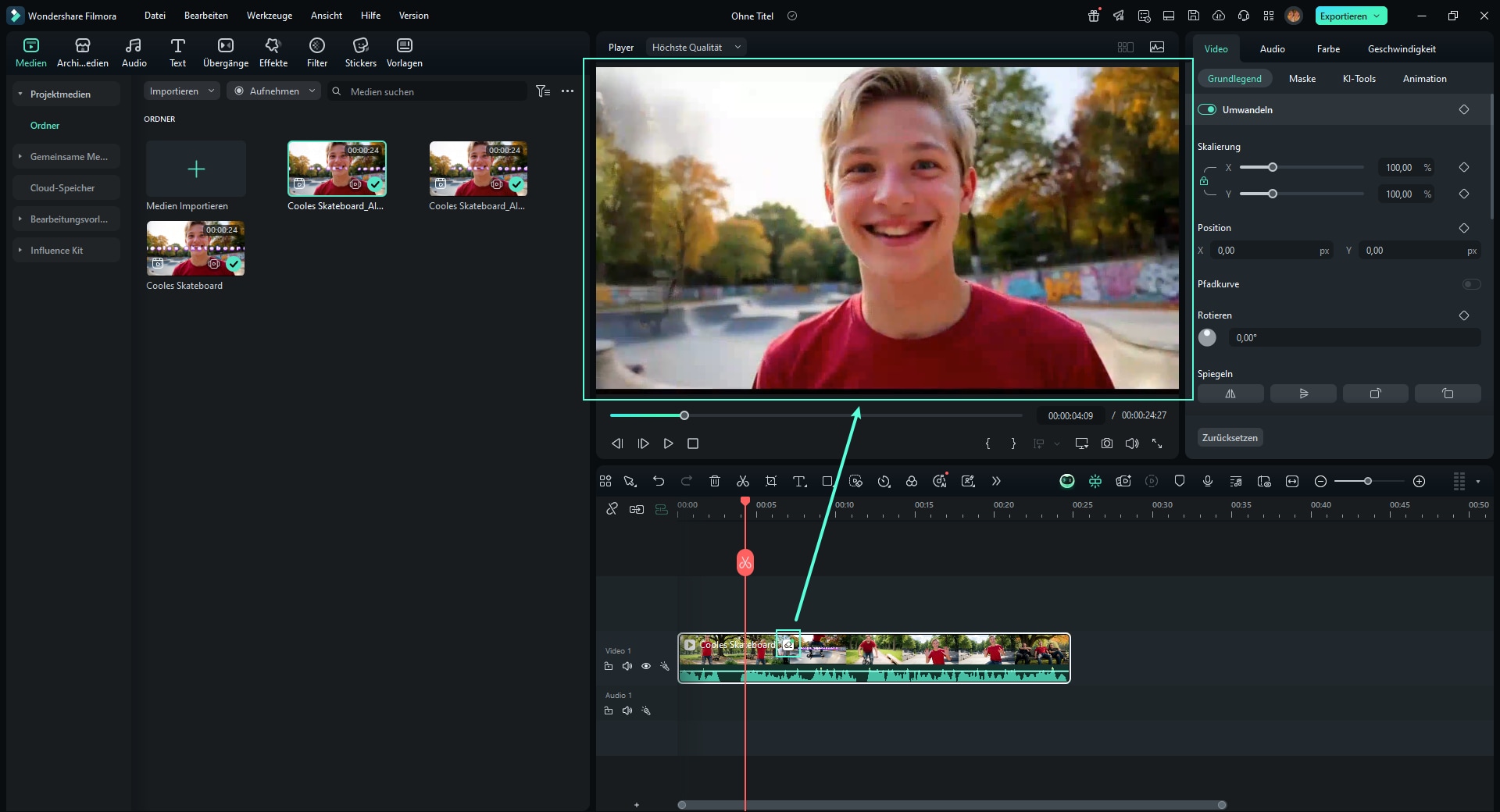 Warten Sie, bis die KI die ausgewählte Zensur verarbeitet und entfernt hat. Klicken Sie abschließend auf die Exportieren Taste, um Ihr bearbeitetes Video in Ihrem bevorzugten Format zu speichern.