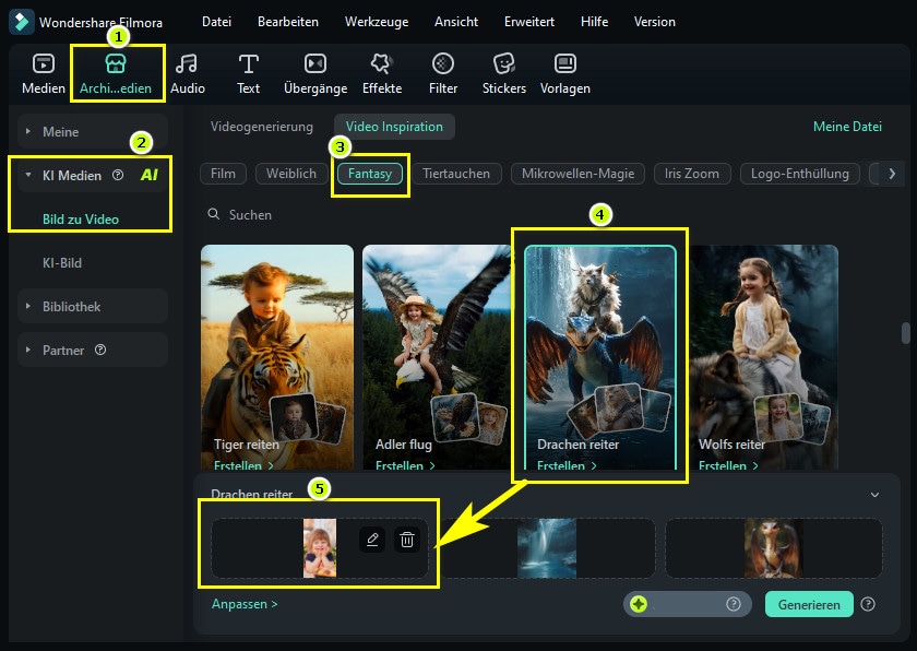 filme schneiden windows - ki video mit vorlagen