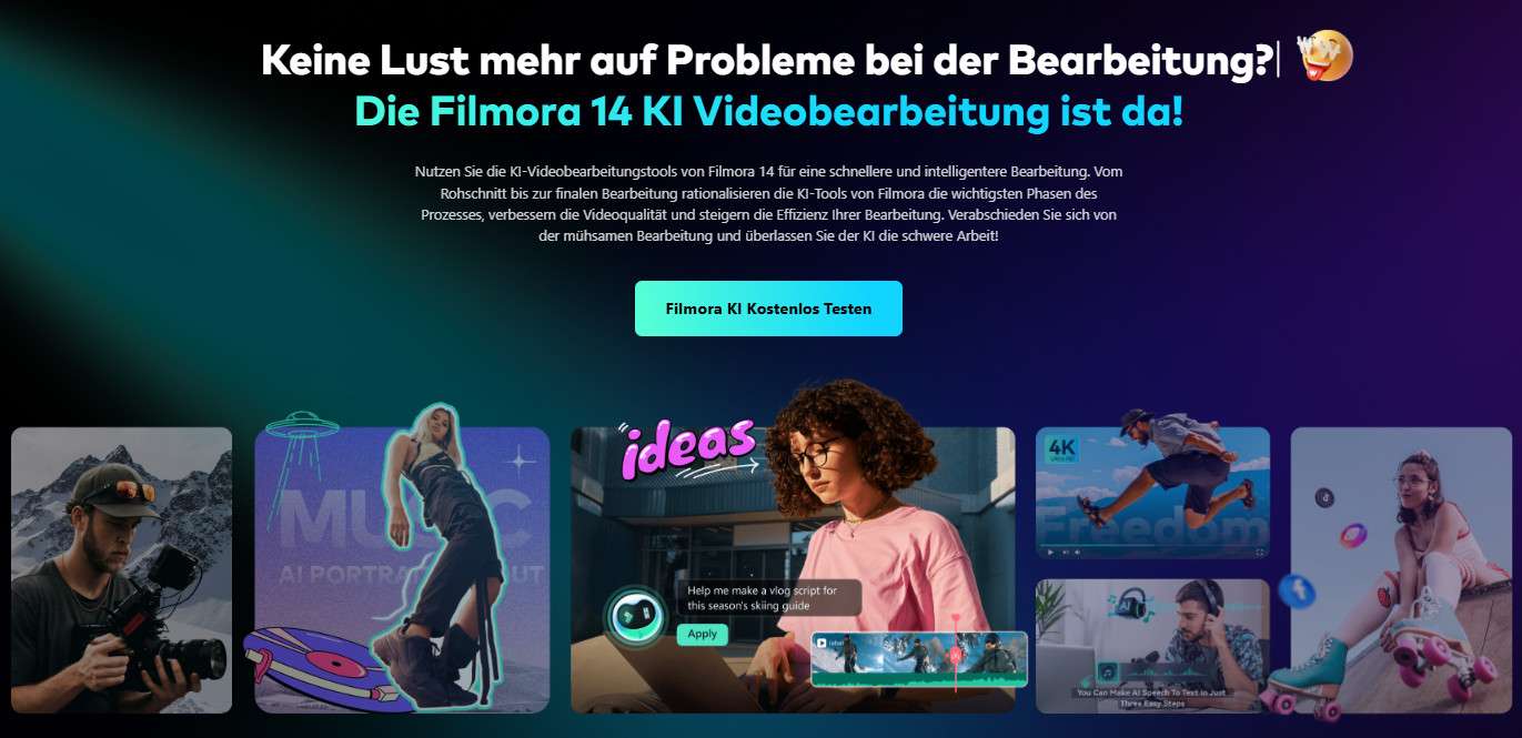 ki videobearbeitung mit Filmora 14