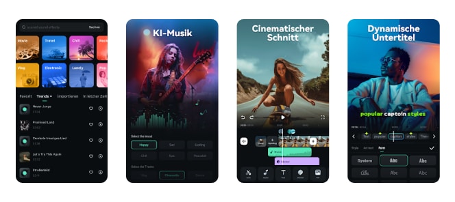 filmora app musik schneiden