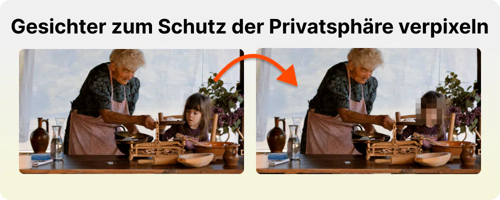 gesicht unkenntlich machen aus schutz der privatsphäre