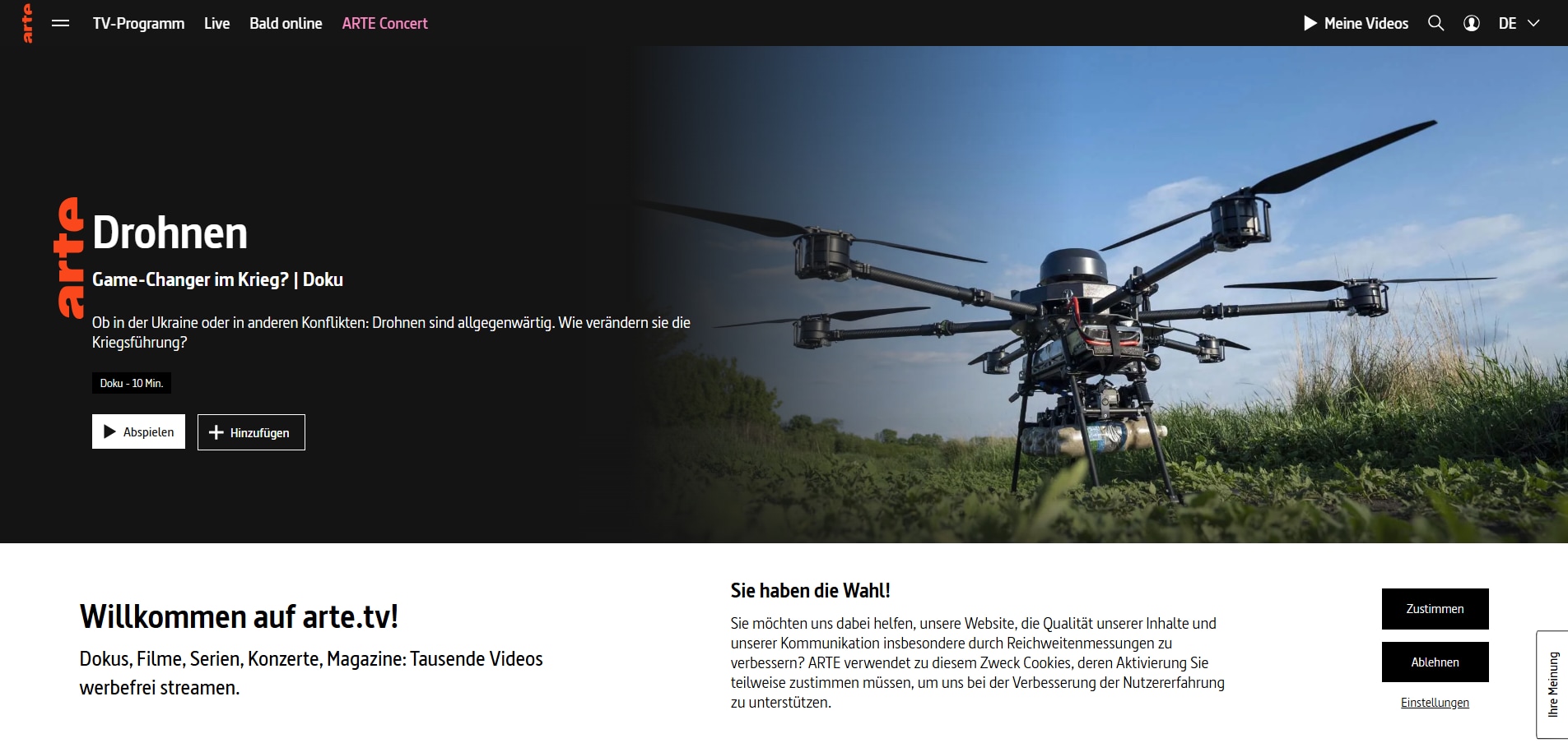 ARTE Mediathek ist ein hochwertiger, kostenloser Streaming-Dienst, der von dem deutsch-französischen Kultursender ARTE betrieben wird.