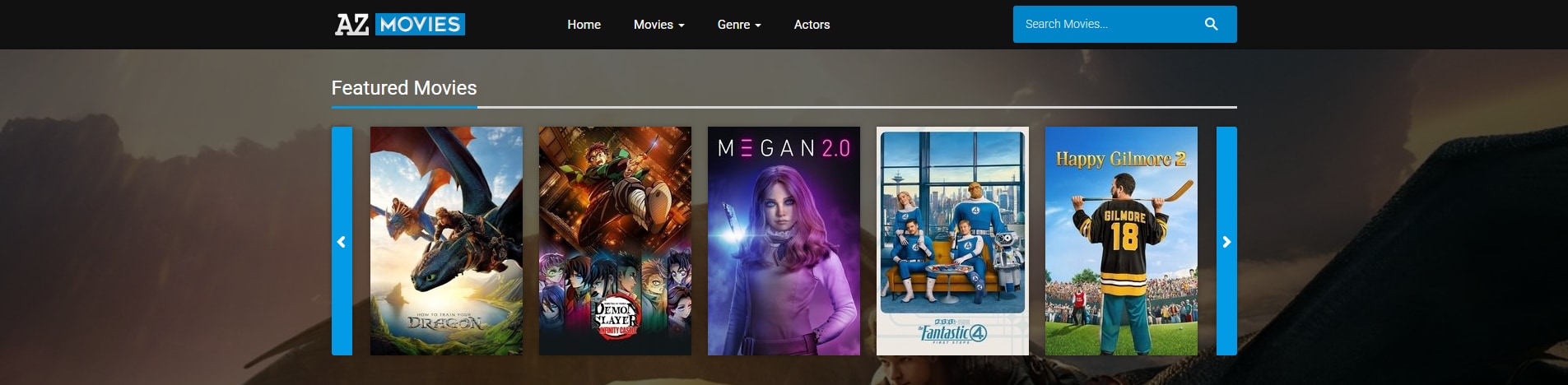 AZMovies bietet tausende kostenlose HD-Filme, aufgeteilt in beliebte Genres wie Horror, Action oder Romantik.