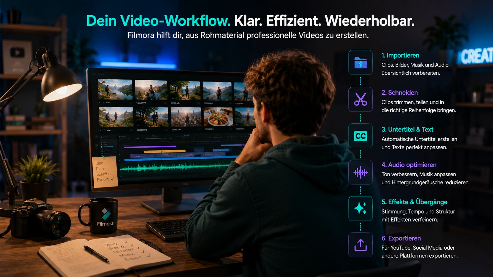Desktop-Workflow mit Filmora
