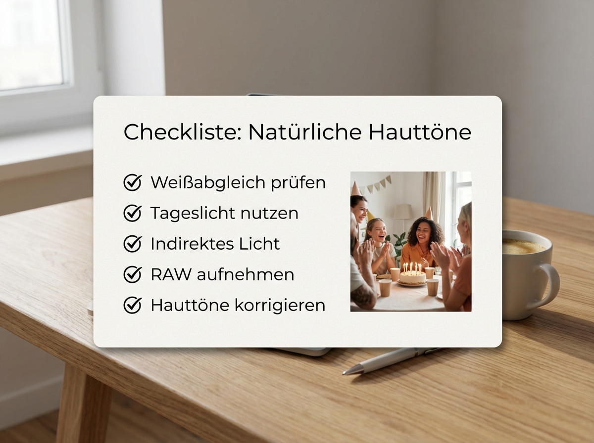 Checkliste natürliche Hauttöne