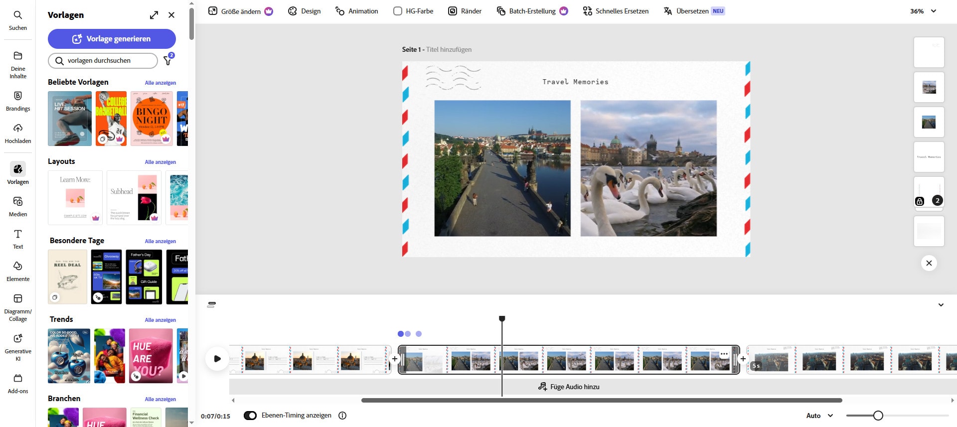 adobe express -  video maker mit bilder und musik