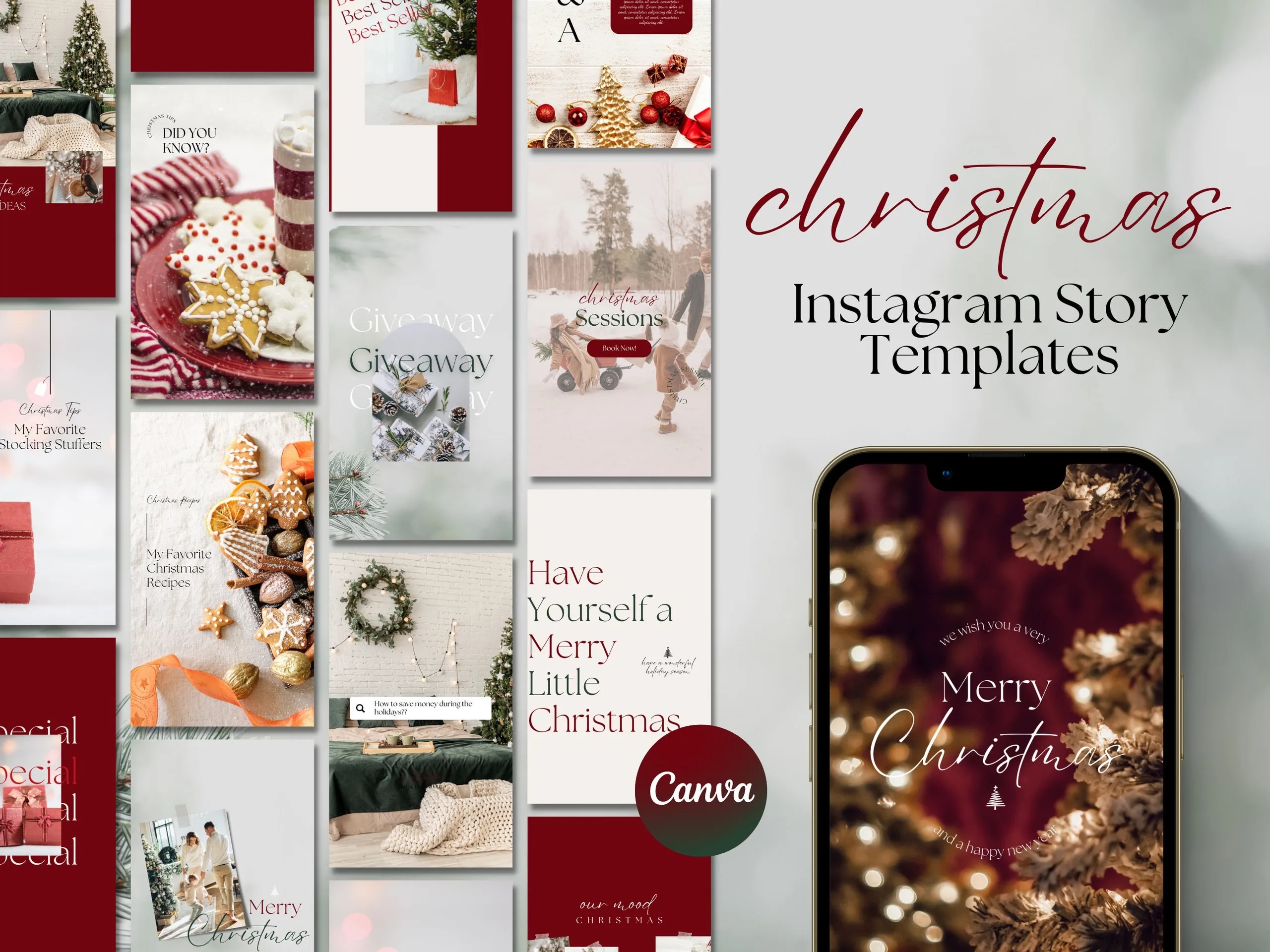 Weihnachtliche Farbpaletten für Instagram Stories 2025