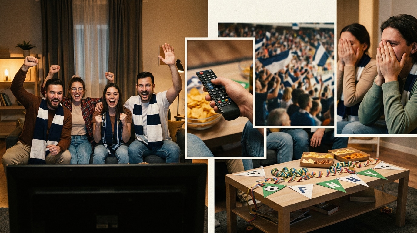 Fans, Reaktionen und atmosphärische Details bei einem Fußballfinale