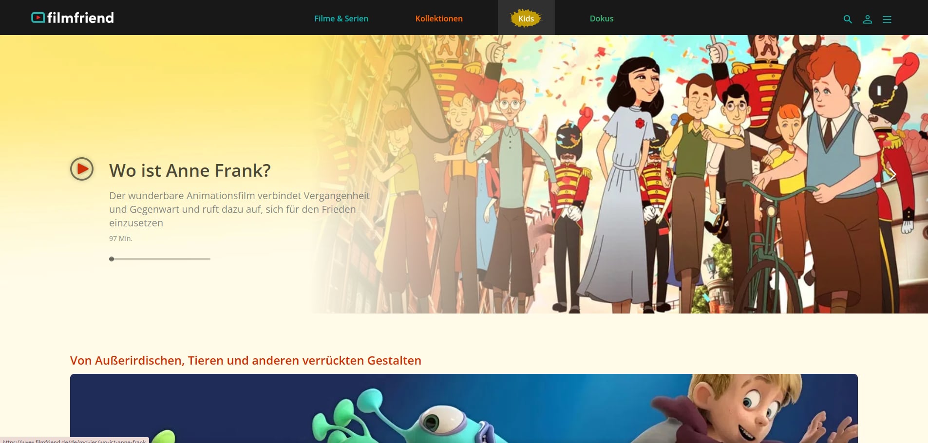 Filmfriend ist ein legales deutsches Streamingportal, das von Bibliotheken und Universitäten getragen wird.
