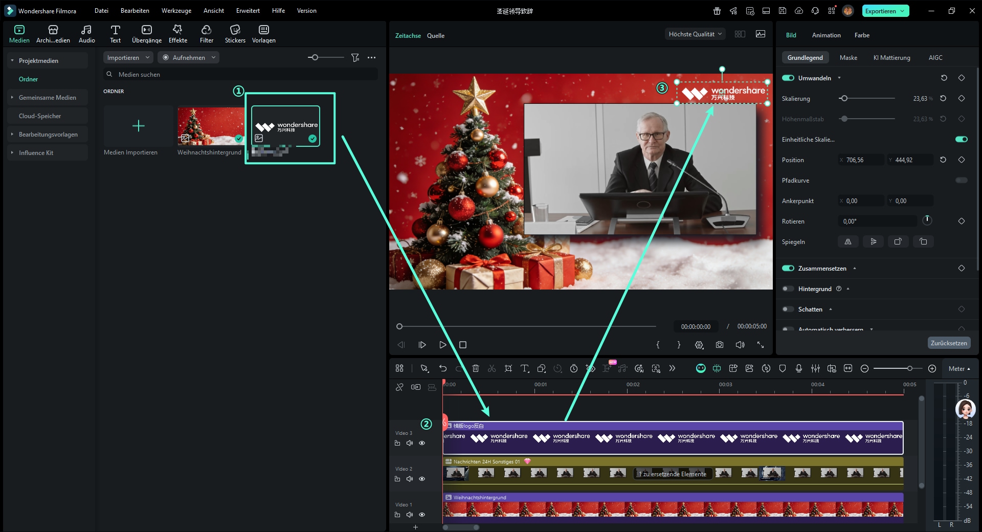 Logo und Firmenfarben anpassen