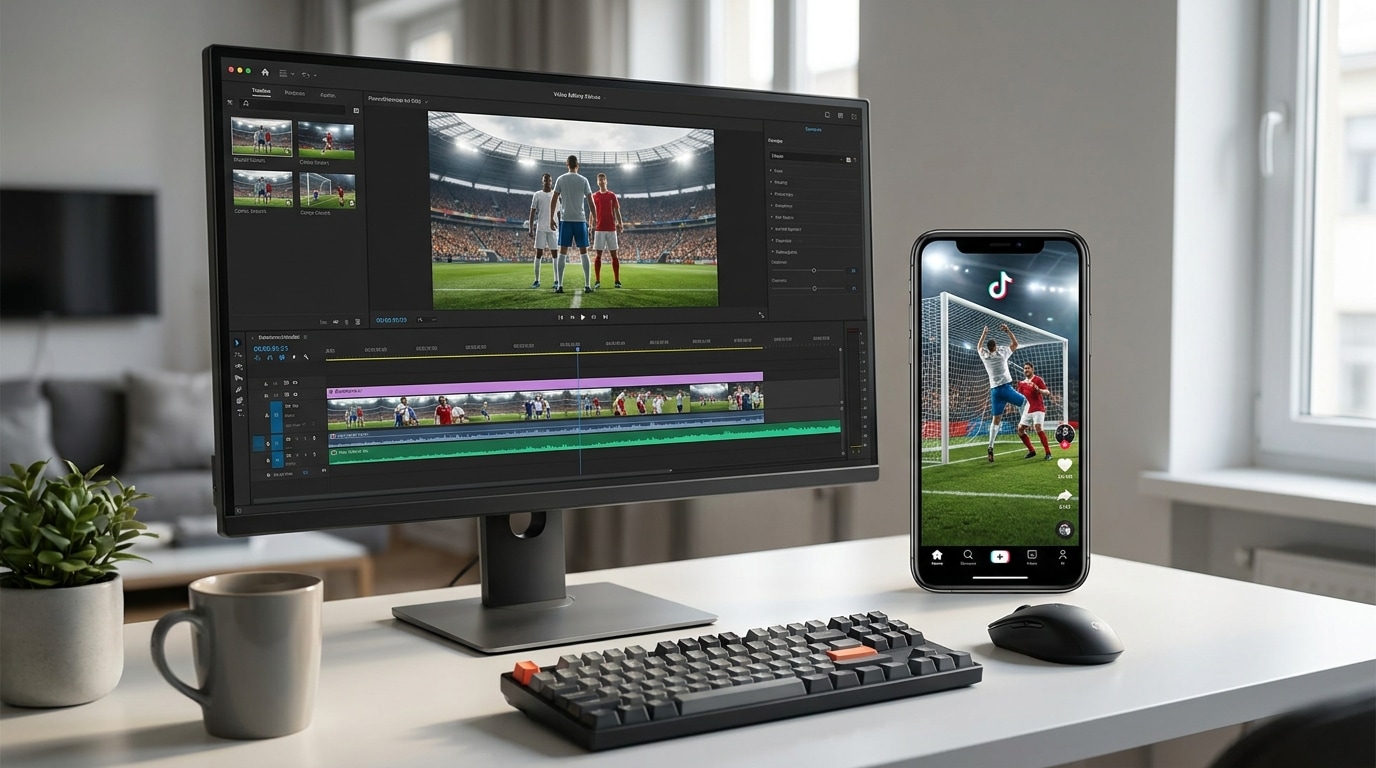 Fußball-Edit für TikTok mit Filmora erstellen