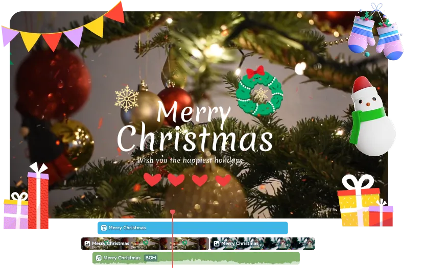 KI Weihnachtsvideo Generator Interface - Filmora KI Copilot