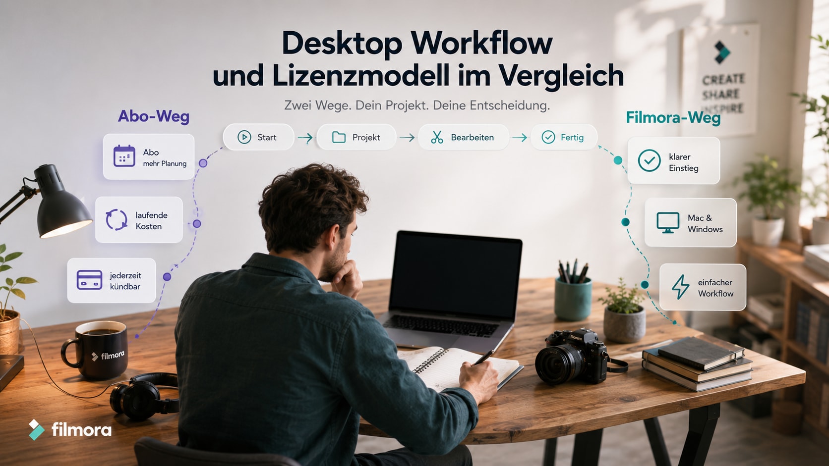Desktop Workflow und Lizenzmodell im Vergleich