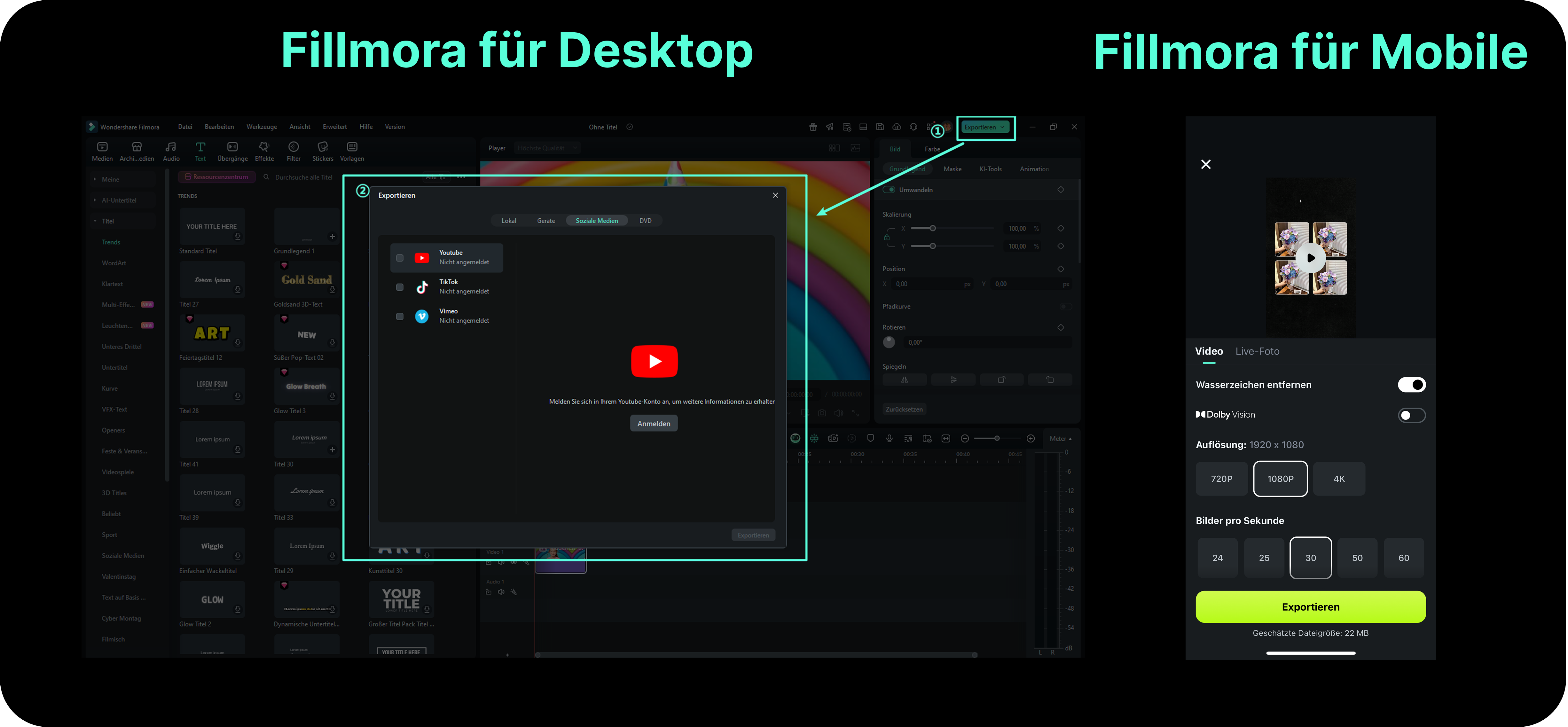 Exportieren Sie Ihre Highlight-Videos in Instagram-kompatiblen Formaten. Laden Sie sie erneut hoch, z. B. als Reels oder neue Highlights, um Ihre Inhalte frisch und ansprechend zu halten.