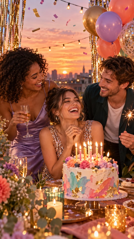 Geburtstagsvideo-Vorlage für eine Instagram Story