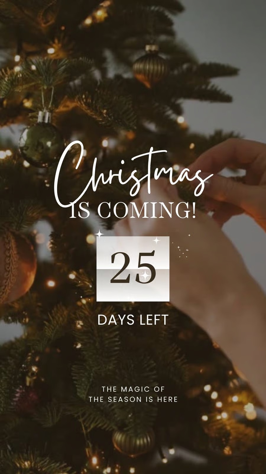 Minimalistisches Weihnachtsvideo Beispiel 2025 Trend