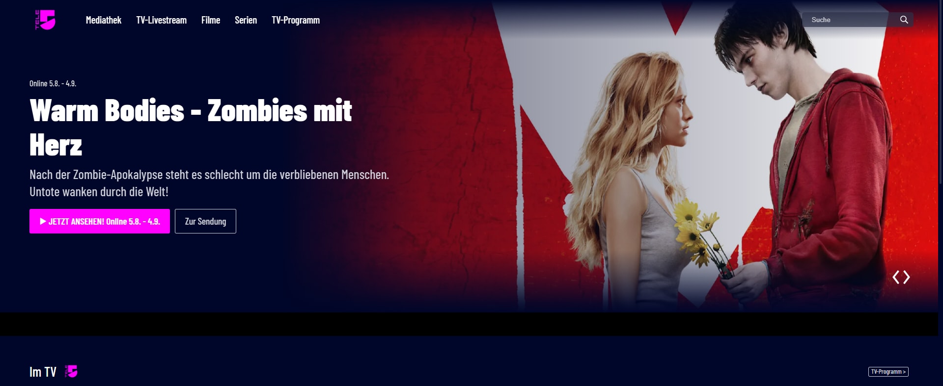 Tele5 bietet eine kostenlose Mediathek mit einer Vielzahl von Filmen, Serien und TV-Shows.