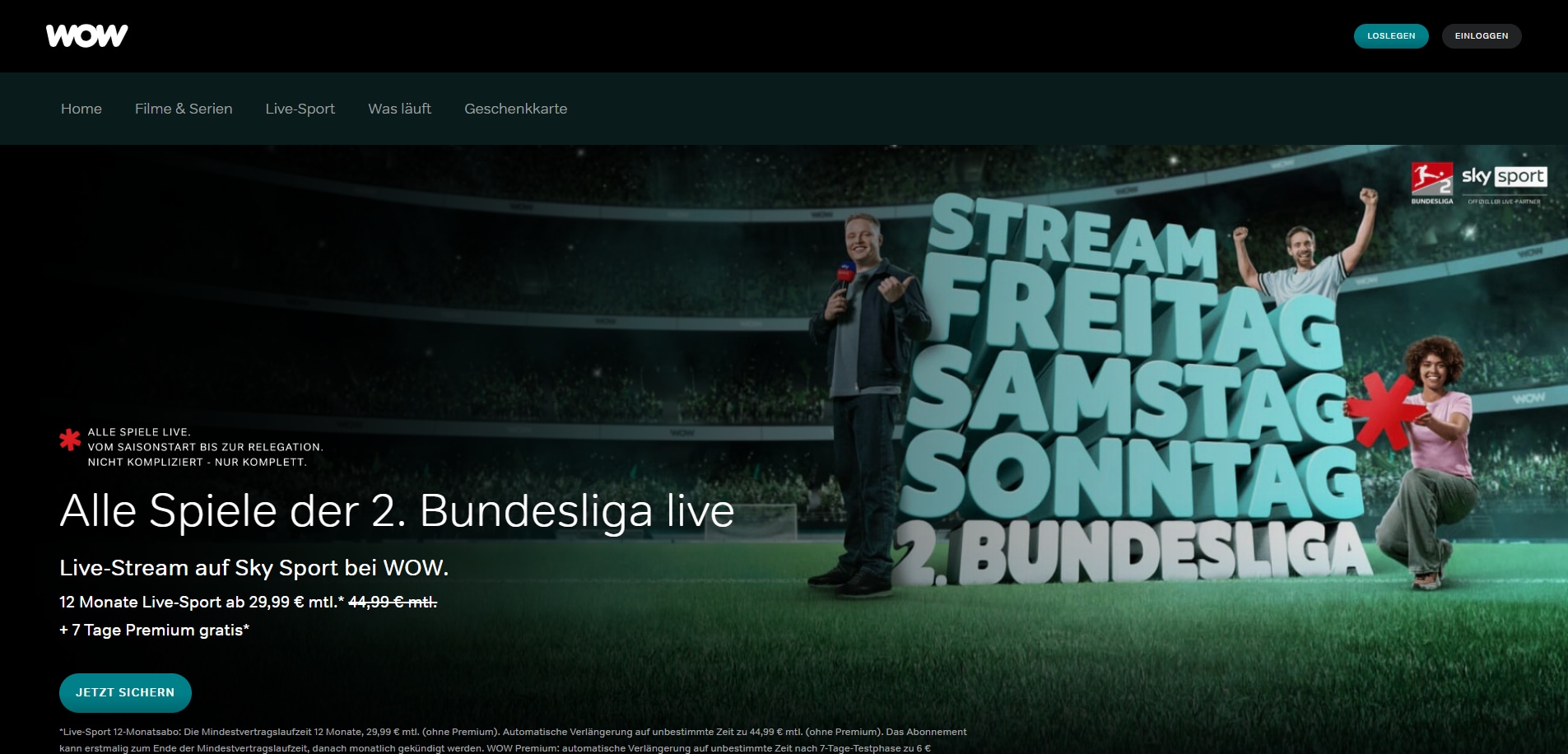 WOW ist die Weiterentwicklung von Sky Ticket.