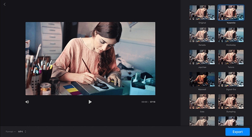 clideo video filter online