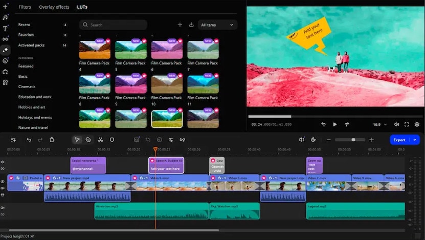 movavi video filter editor