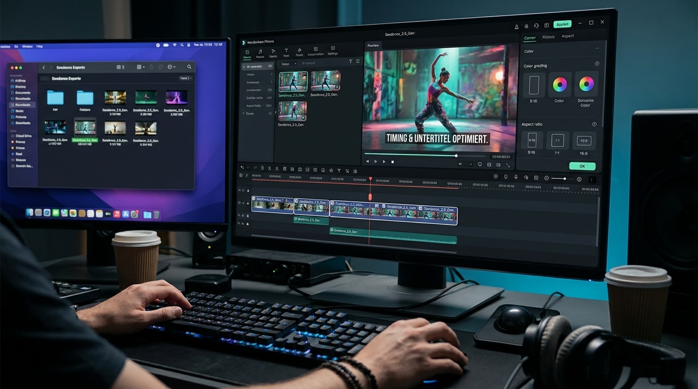 Nachbearbeitung von Text-zu-Video KI Clips in Filmora