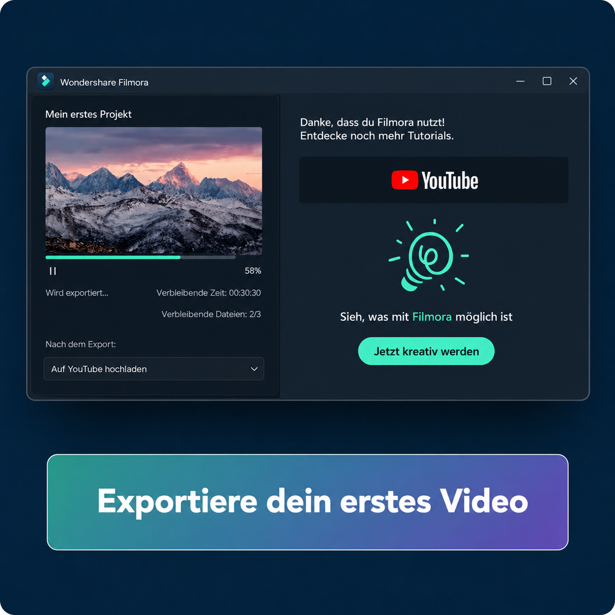 Filmora Einsteiger-Guide Schritt 1
