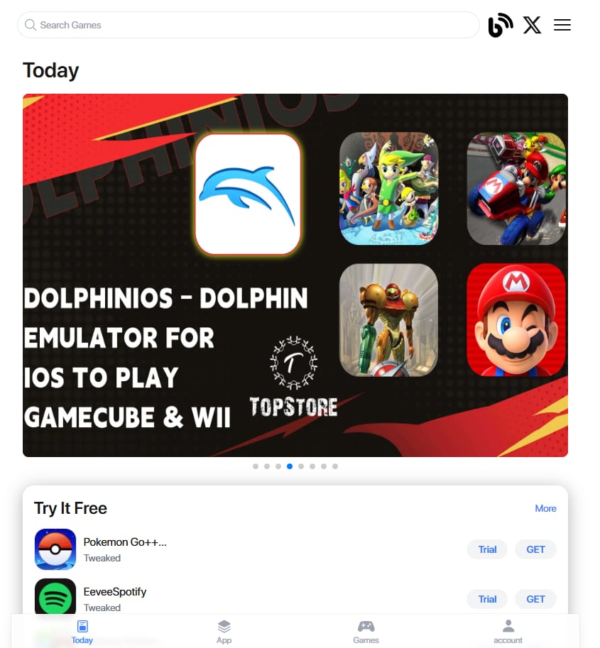 Alternative Download-Seite für iOS-Spiele ohne Jailbreak.