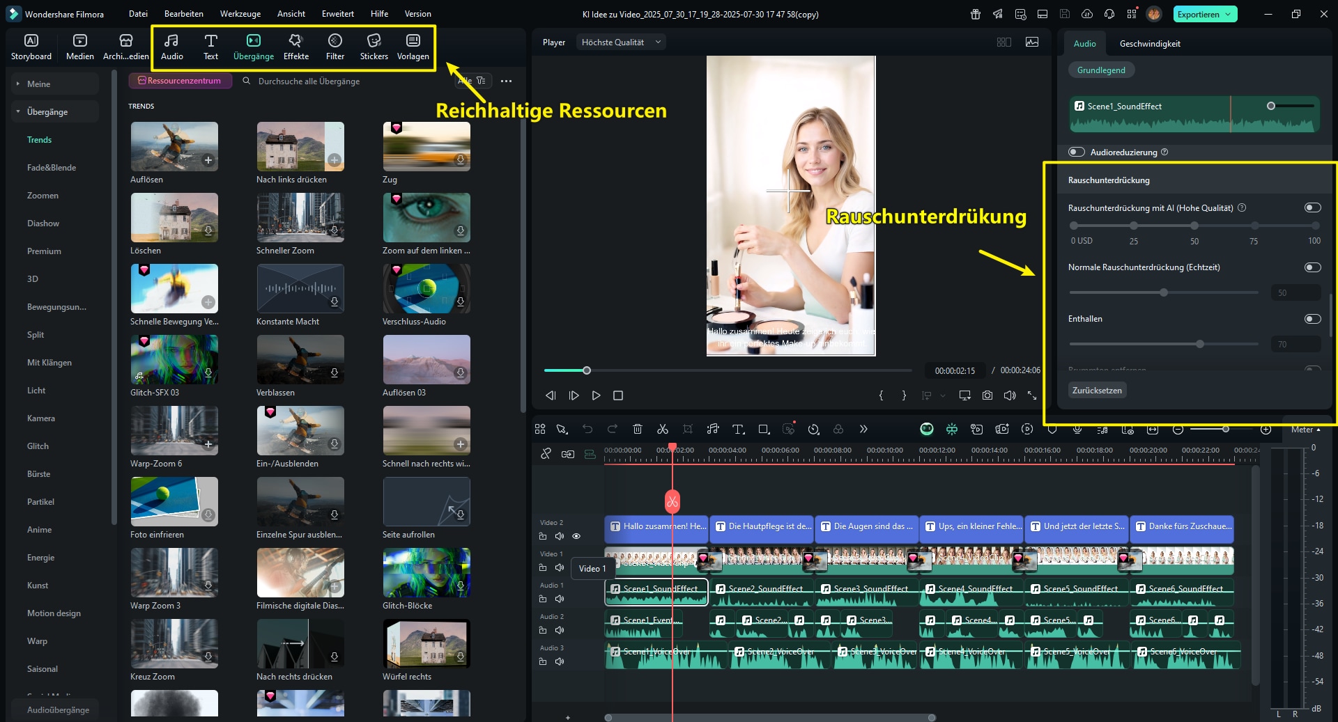 Praktische Anleitung mit Filmora