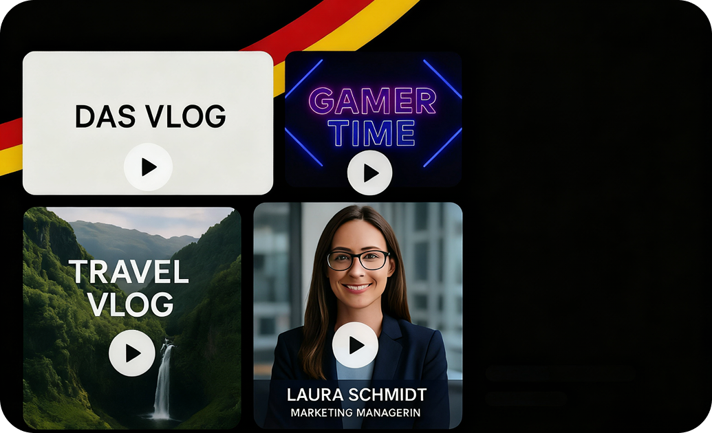 Vorschauanzeige von Vlog-Intro-Vorlagen in verschiedenen Stilen