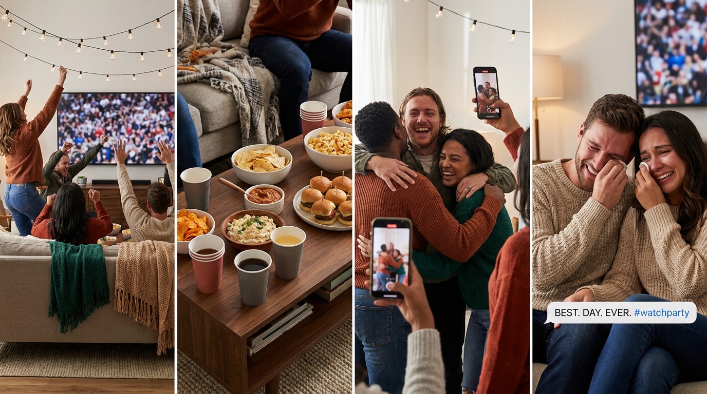 Kreative Videoideen für eine Fußball Watch Party mit Freunden und Familie