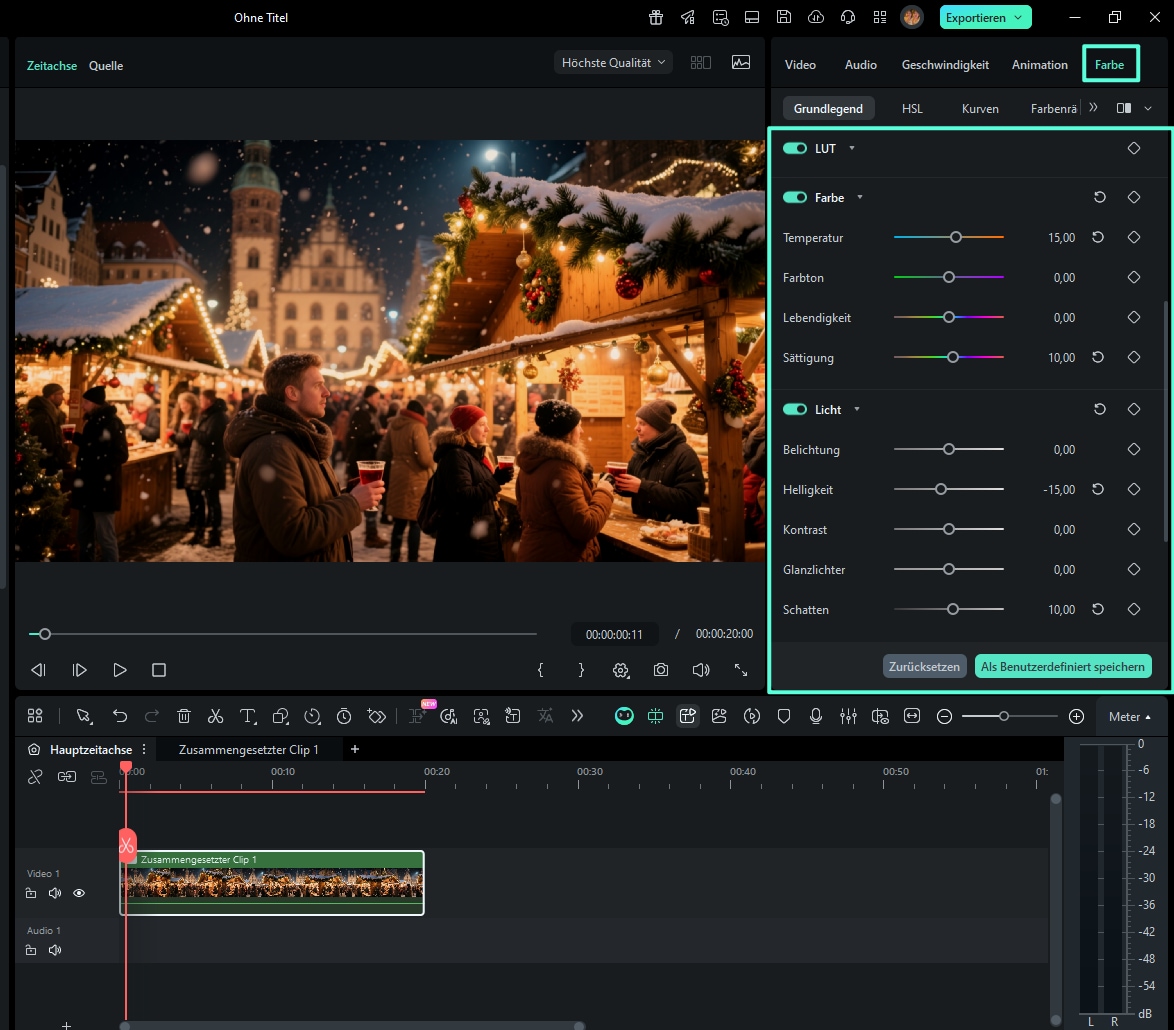 Der LUT ist Ihre Basis – aber für den perfekten Look brauchen Sie noch kleine Anpassungen.
