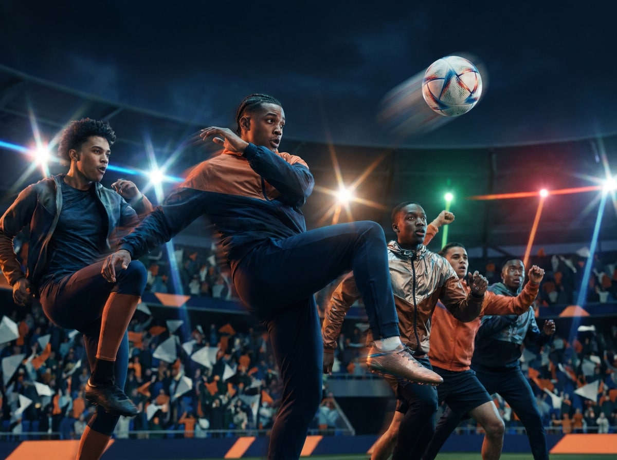 Sporthype- und Performance-Vorlagen für dynamische Fußballclips