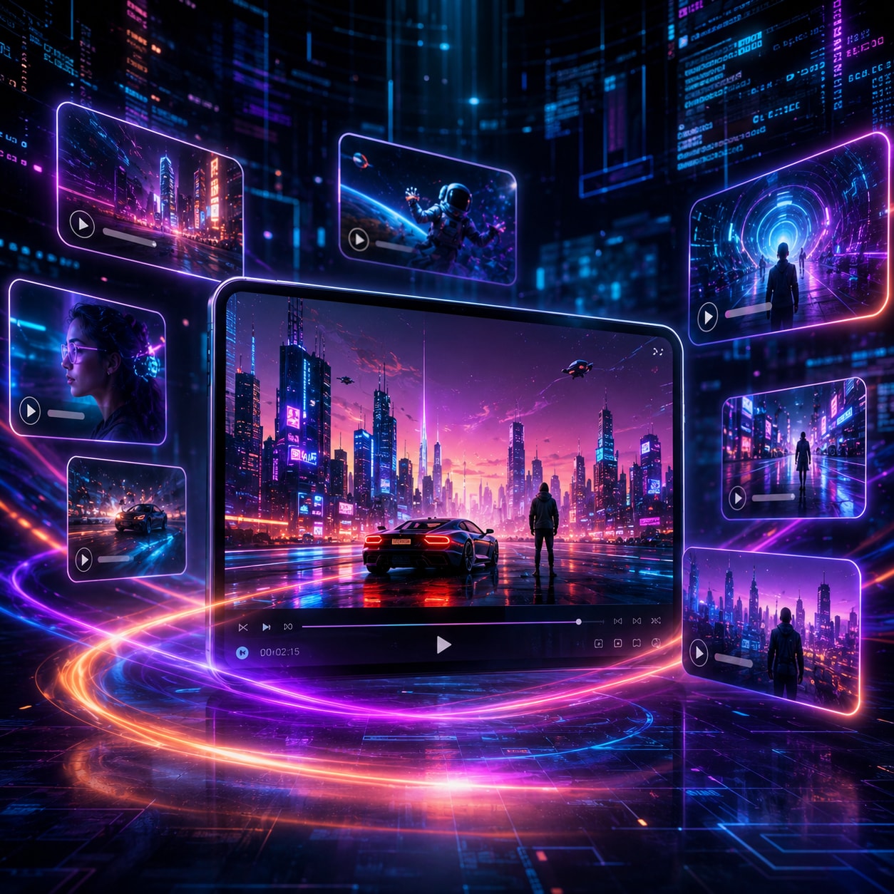 Cyber-Videos als verwandte Filmora Ressource