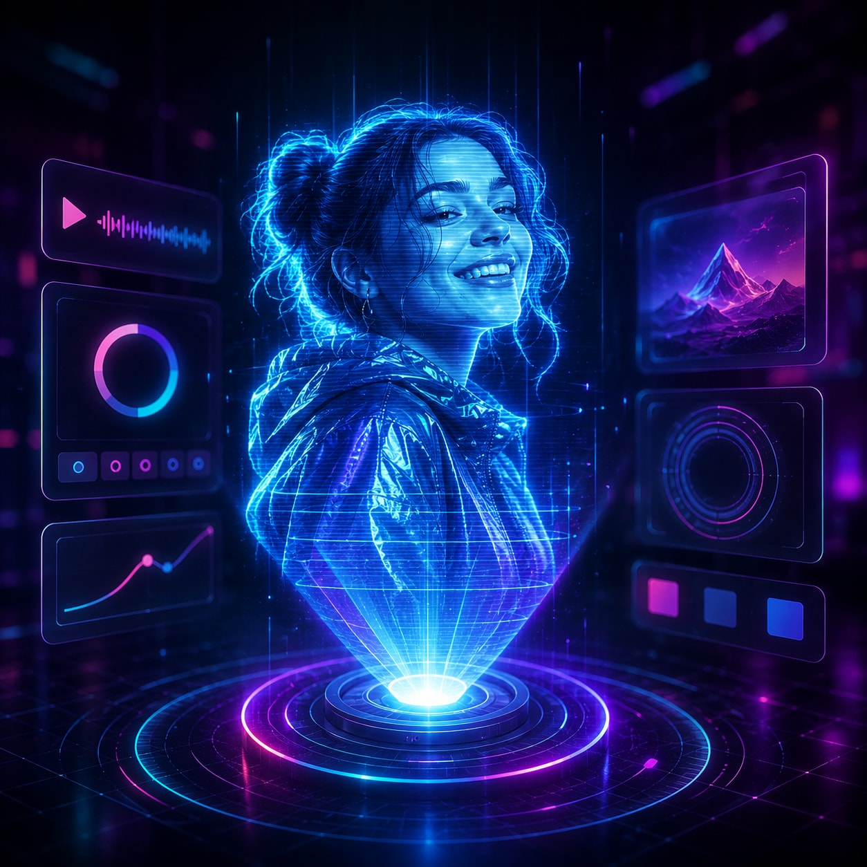 Hologramm-Effekt als verwandte Filmora Ressource