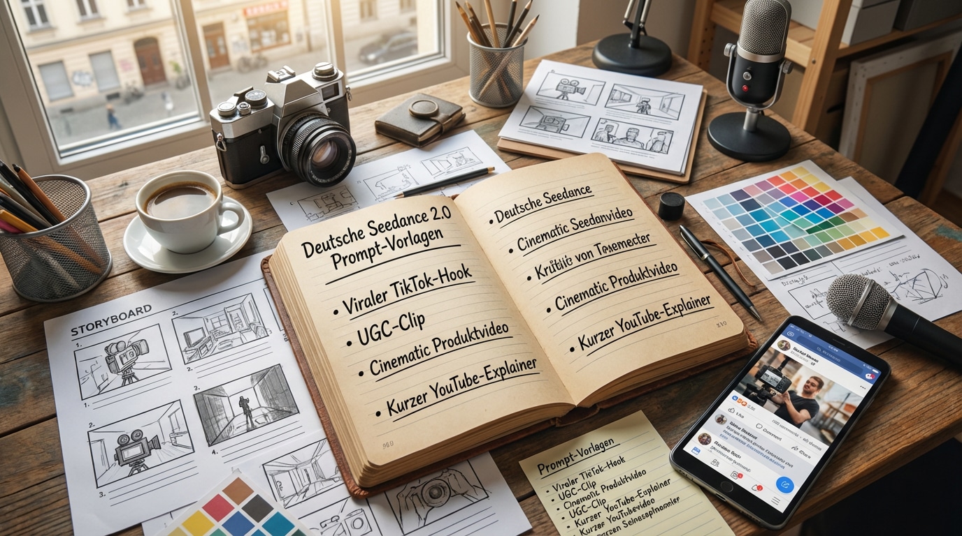 Deutsche Seedance 2.0 Prompt-Vorlagen für starke Videoideen