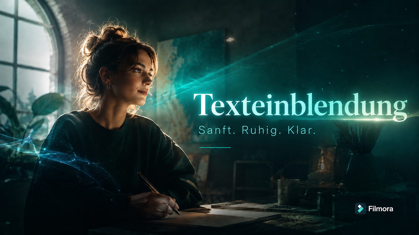Sanfter Text Reveal und Fade In Effekt für einen professionellen Videotitel.