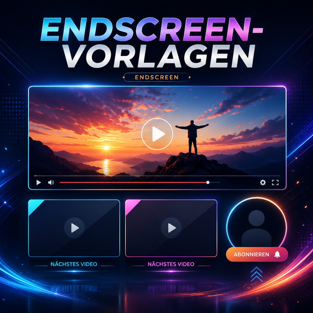 Endscreen-Vorlagen als verwandte Filmora Ressource