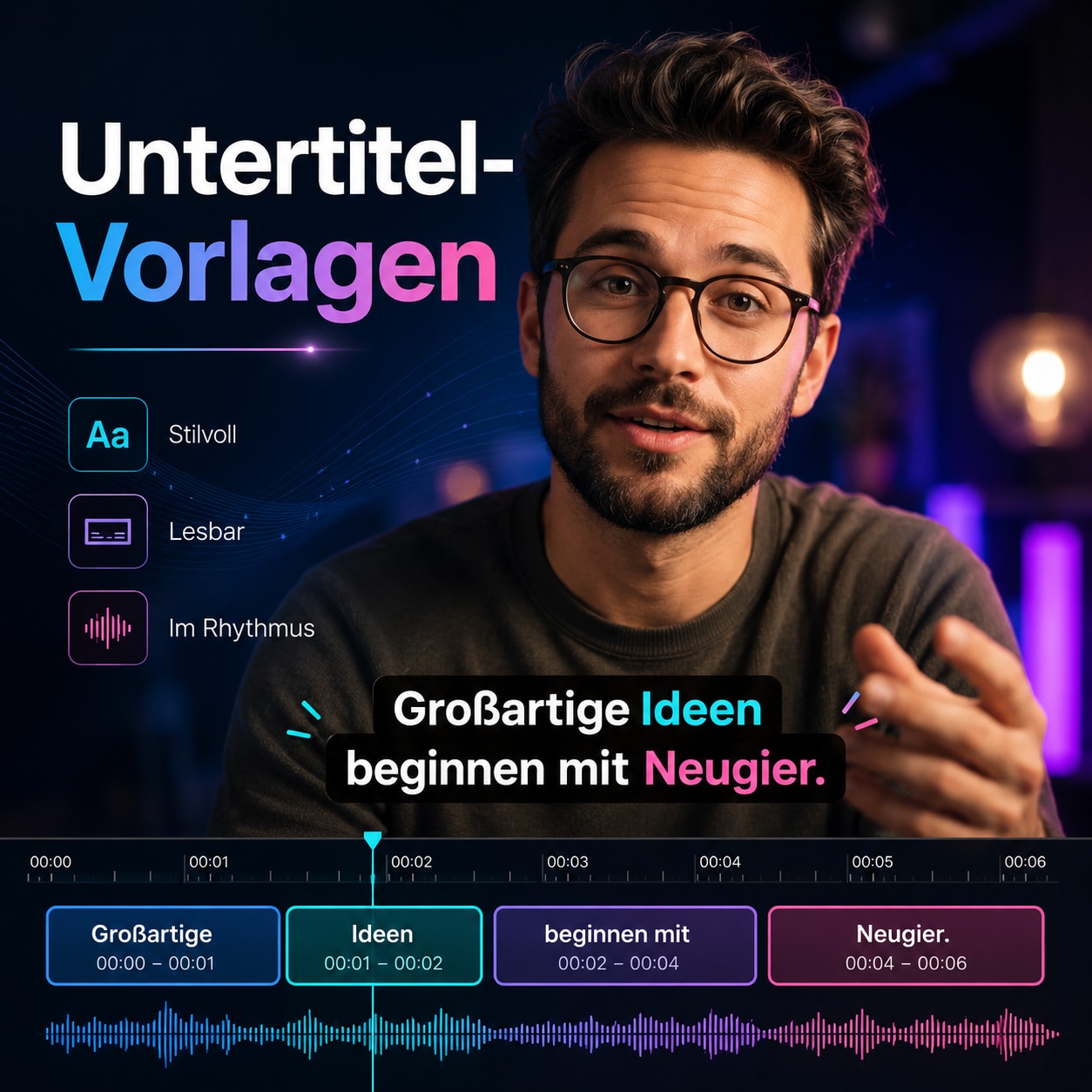 Untertitel-Vorlagen als verwandte Filmora Ressource