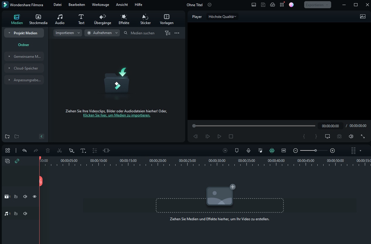  Wie konvertiere ich Video in Audio in Filmora - Import