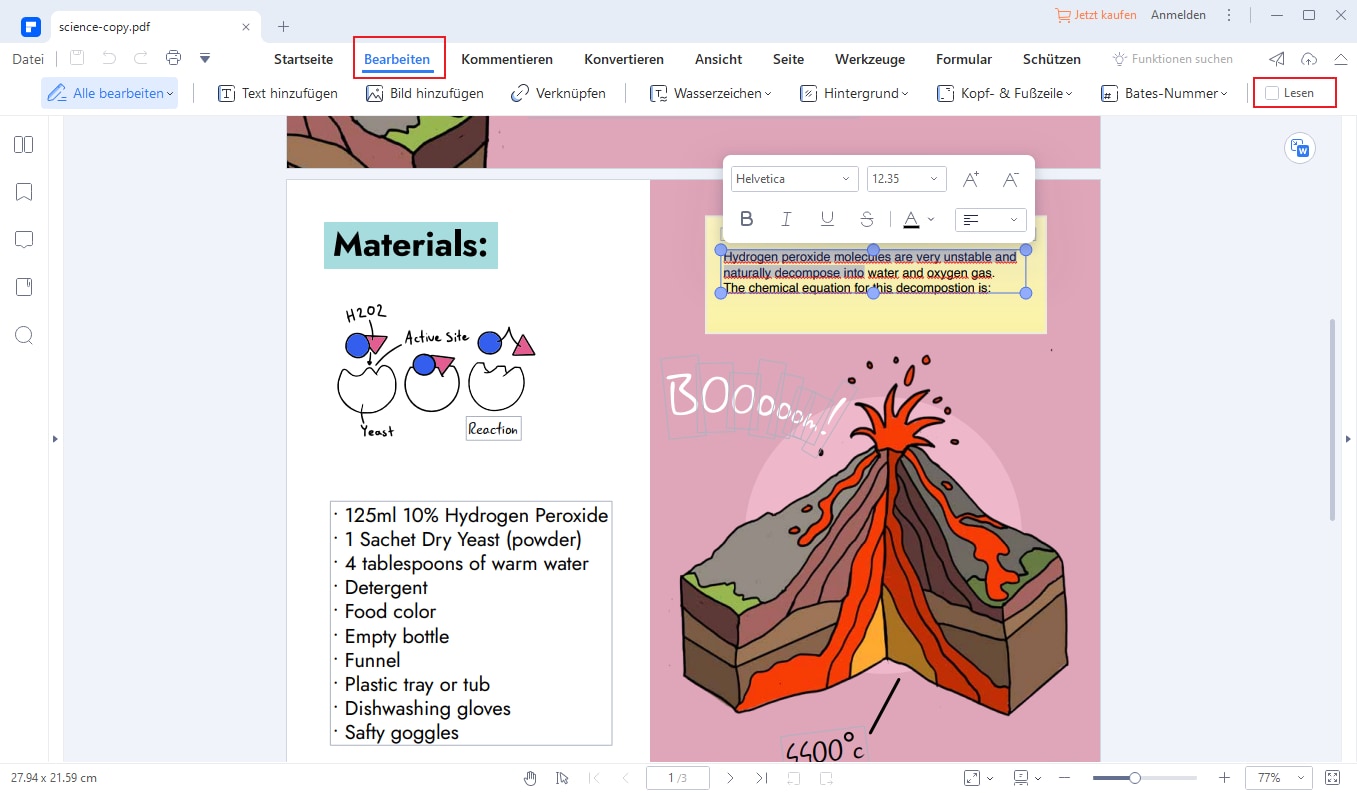 wie man text in pdf löscht