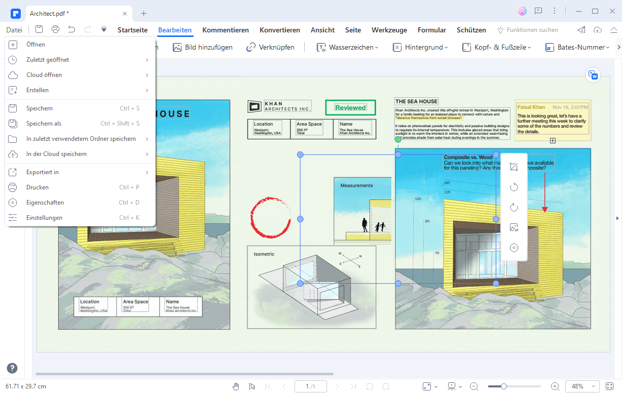 Dann können Sie im Menü „Datei“ die Datei speichern. Dies sind alle Schritte, die Sie durchführen müssen, um ein ausfüllbares PDF mit Excel-Funktionen aus Word/Excel zu erstellen.